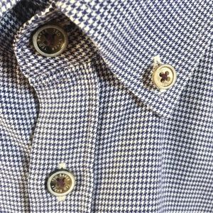 Ted baker button down up dress shirt navy white